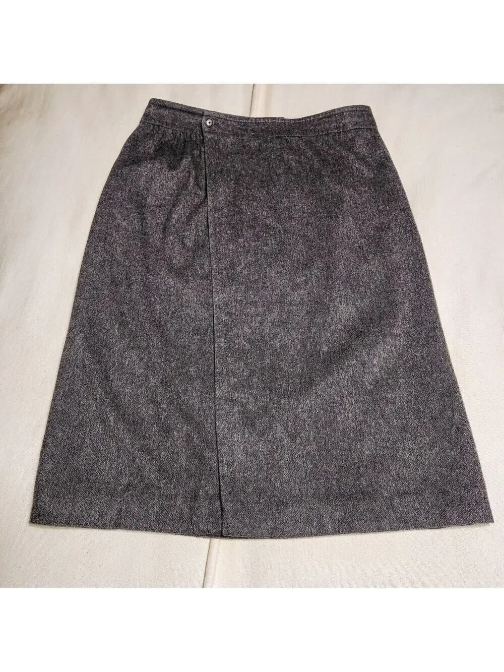 Gucci Gray Wool Silk Blend A Line Midi Skirt Size 6